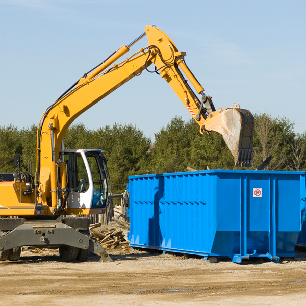 what size residential dumpster rentals are available in Chase County NE